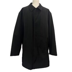 Ralph‎ Lauren Trench OverCoat Mens Large Removable Lining Rain Coat Black  Large